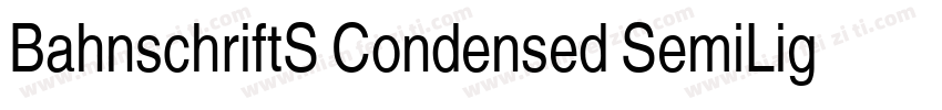 BahnschriftS Condensed SemiLigh字体转换
